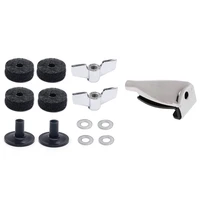 drum accessories kit cymbal felts cymbal sleeves wing nuts with bass drum lug claw hooks