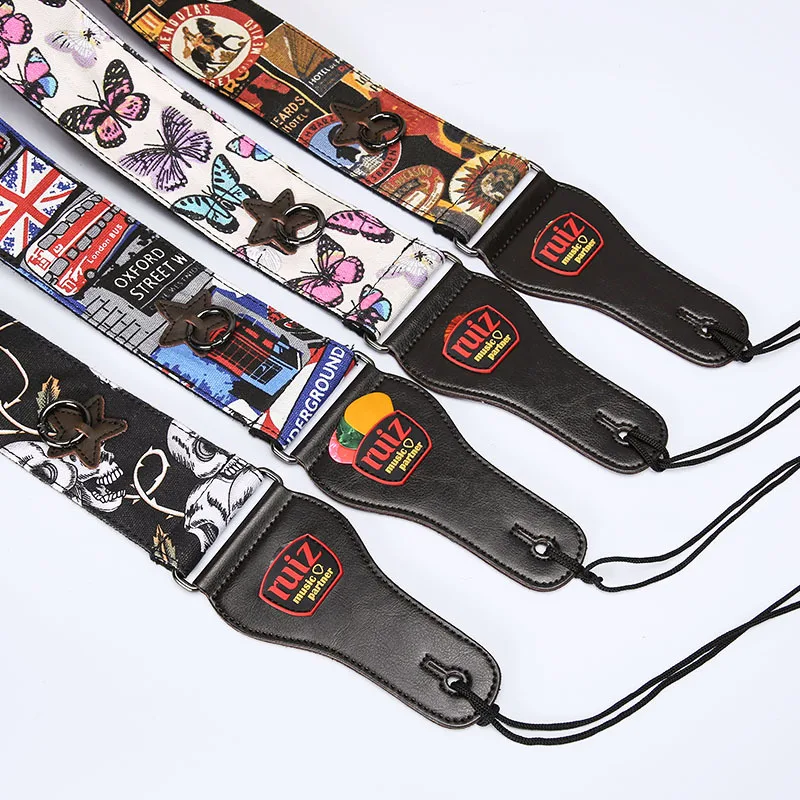 

New Product Pattern Folk Guitar Strap Bakelite Guitar Strap Musical Instrument Guitar Accessory Strap