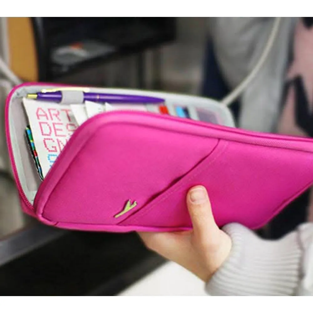 

Travel Accessories Storage Bags Wallet For Passport Credit ID Cards Tickets Holder Multicolor Purse Bag Oxford