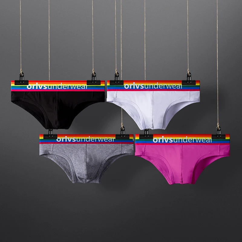 

4 PCS/LOT Men Underwear Men Briefs Cotton Sexy Jockstrap Breathable U Pouch Fashion Underpants Cueca Tanga Sexy Gay Bikini