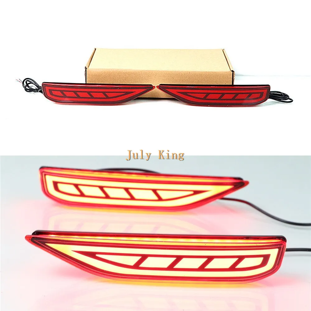 

July King LED Light Guide Rear Bumper Brake Lights + Night Driving Lights DRL Case for Mitsubishi Xpander Sport 2017+, B type