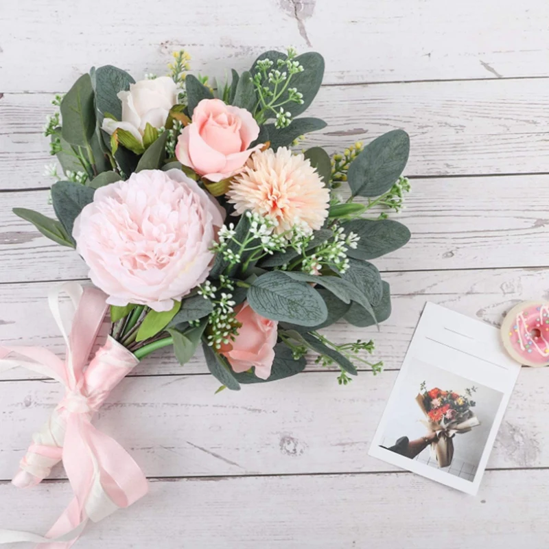 20 штук стебля листа искусственного эвкалипта и ветки белых семян букет зеленых