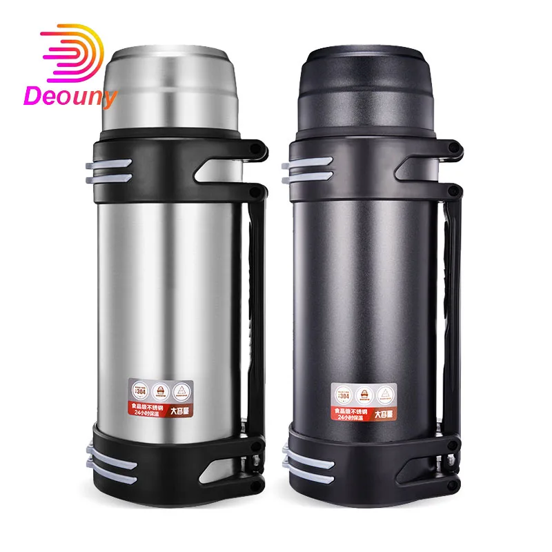 

DEOUNY 1.6/2/2.5L Large Capacity Thermo Jug Travel Bottle Thermos Stainless Steel Cup A Pot For Boiling Water Portable Drinkware