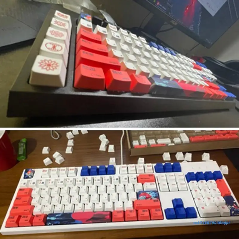 

Mechanical Keycaps Sunsets Moon Theme OEM Profile 135 Keys for cherry MX Switch