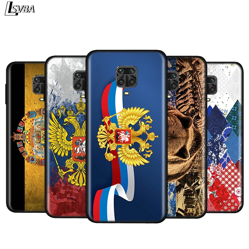 Силиконовый чехол с российским флагом медведем Орлом для Xiaomi Redmi Note 9 9S Max 8T 8 7 6 5 Pro