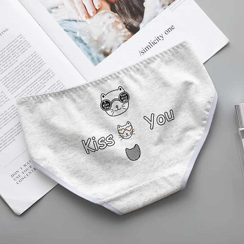 3Pcs/lot Sexy Panties Women's Cotton Underwear Print&ampSolid Seamless Girls Briefs Fashion Lingerie Female Comfort Underpants Lady |