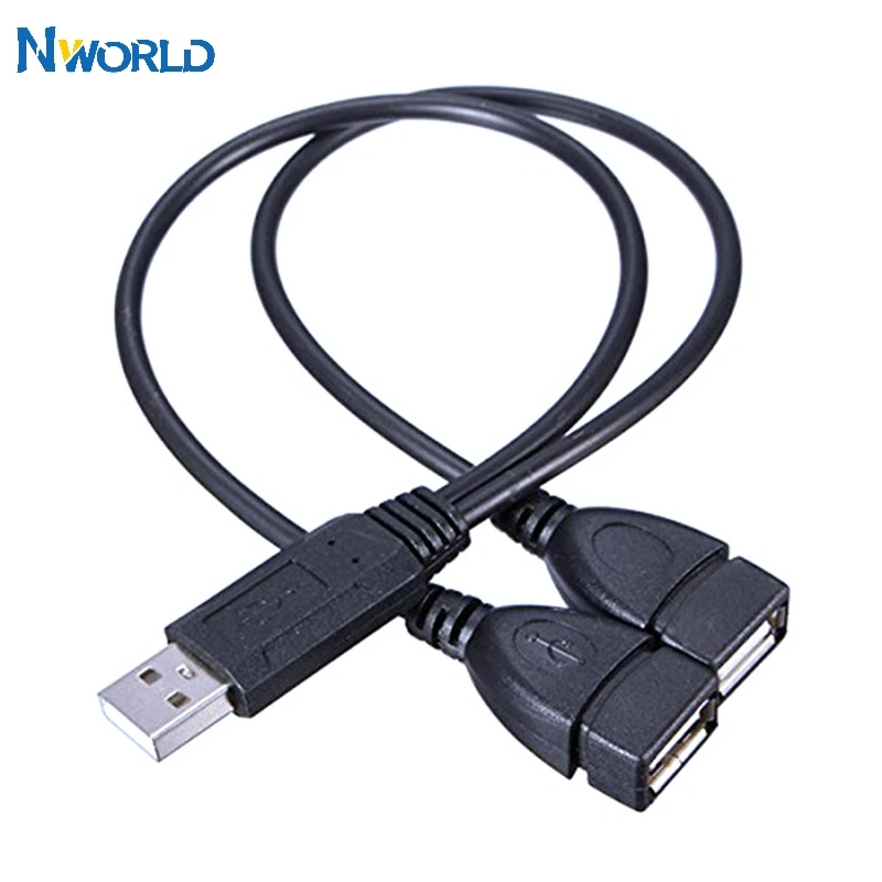 

Универсальный USB 2,0 штекер-двойной USB гнездо разветвитель 2 порта usb-хаб Кабель-адаптер для ноутбука