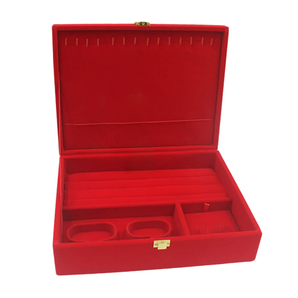

Chinese Style Jewelry Tray Gift Box Trinket Necklace Rings Organizer Holder