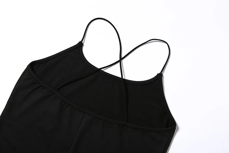

Skinny Bodysuit Woman Spaghetti Strap Street Rompers Sleeveless Spring Summer Bar Club Bodycon Jumpsuits Body Sexy Tracksuit