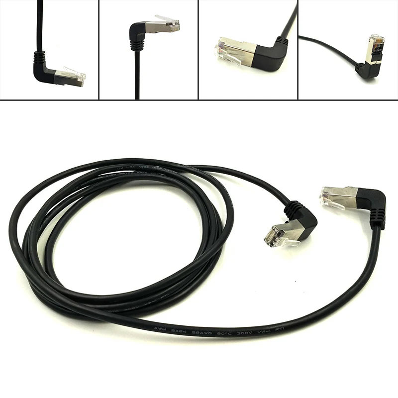 0.5m RJ45 Upward Male to Downward 90 Degree Cat 5 Ethernet Cable Cord | Автомобили и мотоциклы