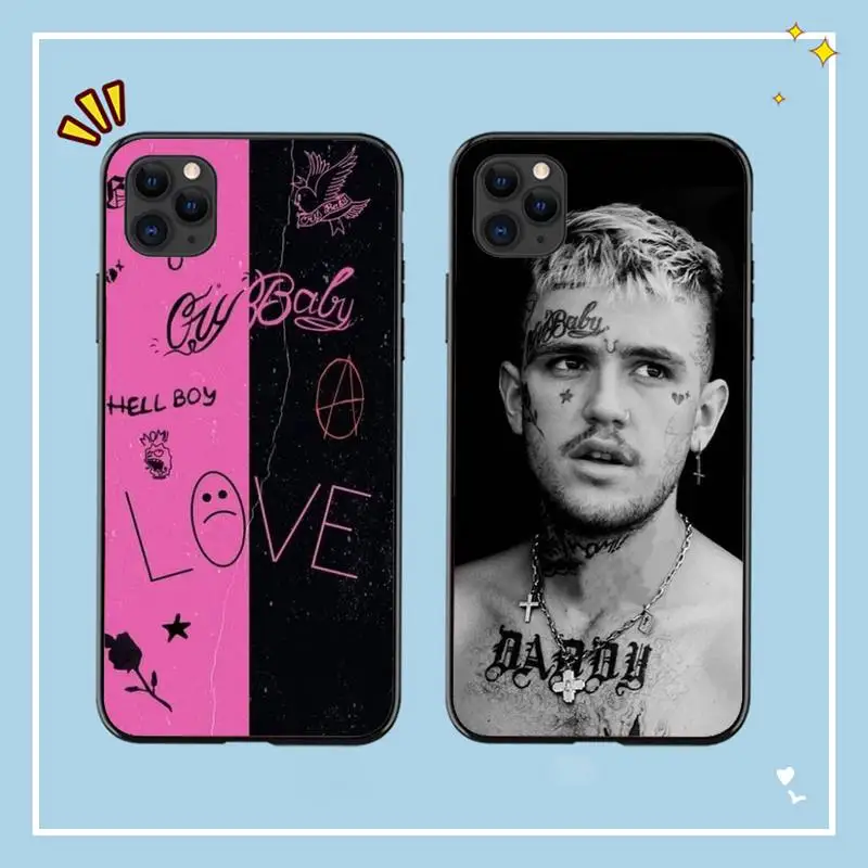 

YNDFCNB Lil Peep Lil Bo Peep Phone Case for iPhone 11 12 13 mini pro XS MAX 8 7 6 6S Plus X 5S SE 2020 XR cover