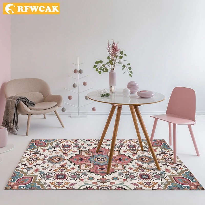 

Morocco Geometric Carpets For Living Room Home Bedroom Persian Carpet Coffee Table Area Rug Tapete Para Sala Anti-Slip Floor Mat