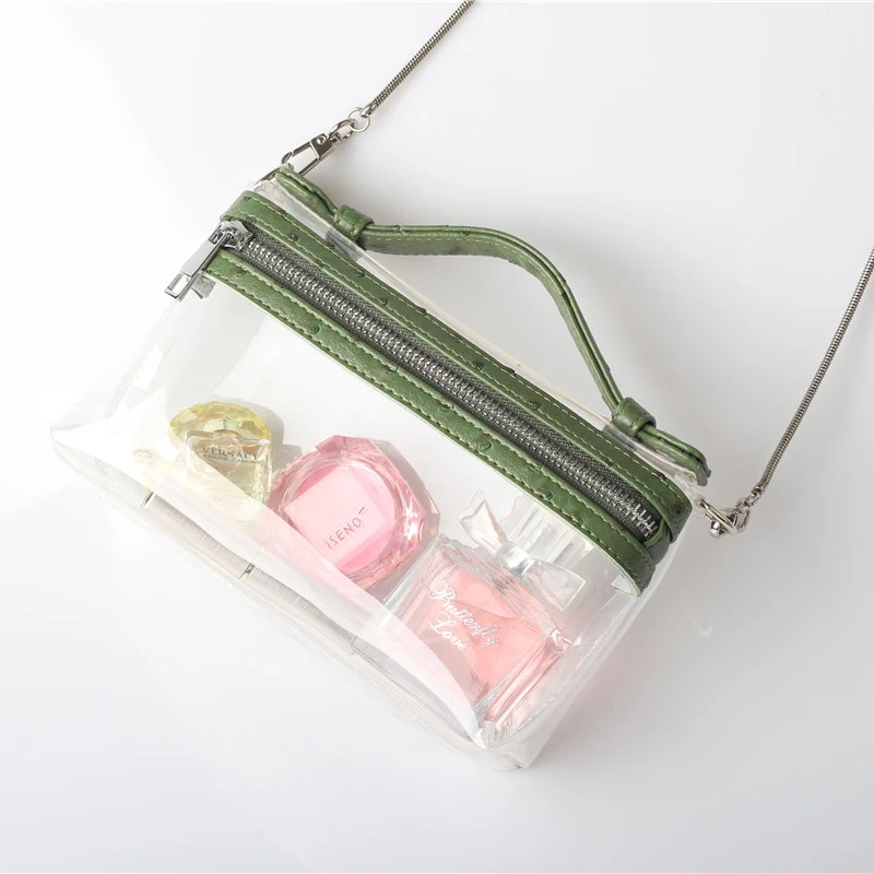 Роскошная прозрачная сумочка для женщин летняя маленькая Наплечная Сумка из ПВХ
