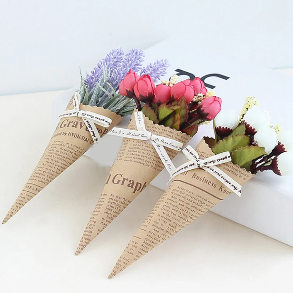 1 Bouquet Mini Artificial Plants Wedding Flower Photo Props Branch Birthday Present Home Decoration Fake Flowers | Дом и сад