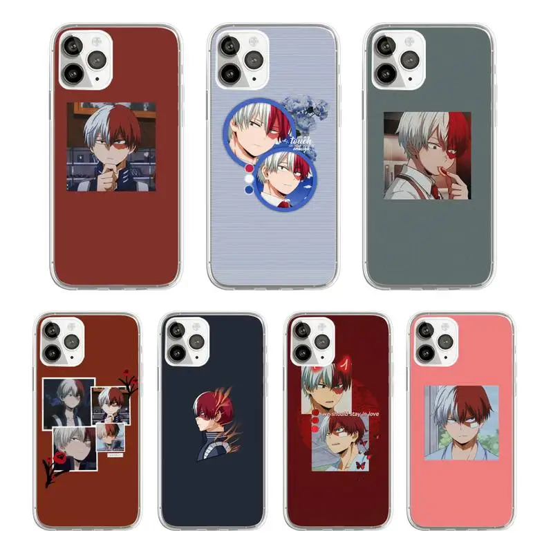 

Shoto Todoroki My Hero academia Phone Case Transparent soft For iphone 12 11 13 7 8 6 s plus x xs xr pro max mini