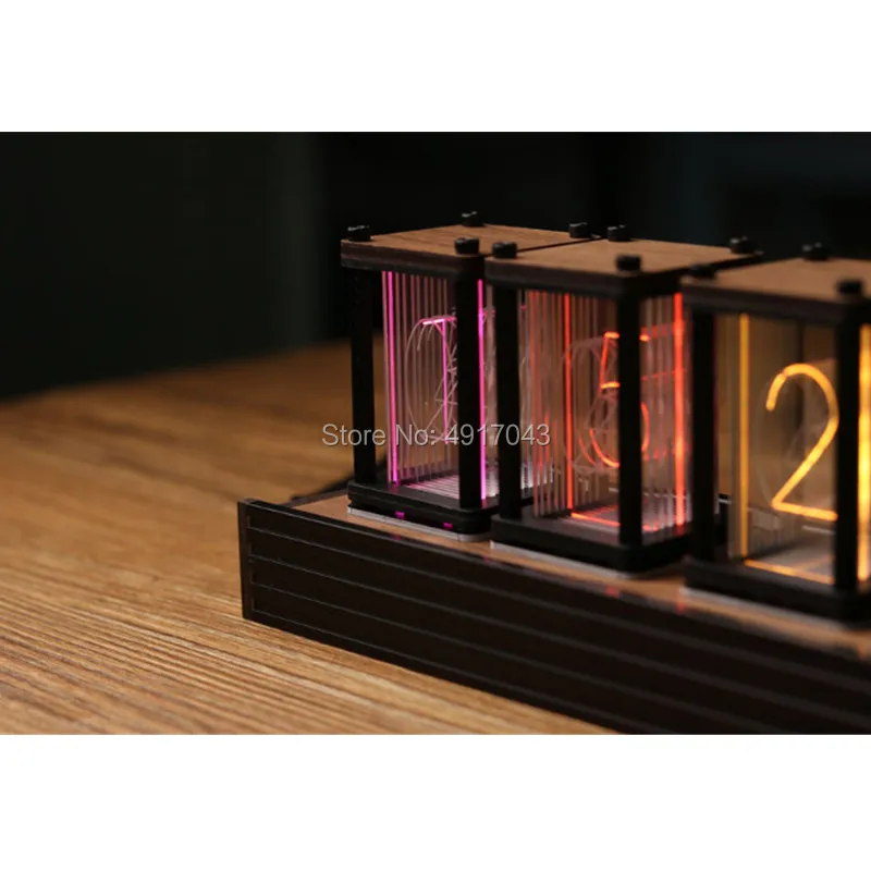 RGB псевдо-светящиеся трубчатые часы DIY kit светодиодный рабочий стол креативное
