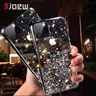 Чехол KJOEW с блестящими блестками для iPhone 11 Pro, Xs Max, X, XR, 8, 7 Plus, 6, 6s, прозрачный чехол с эпоксидной звездой, мягкий чехол из ТПУ