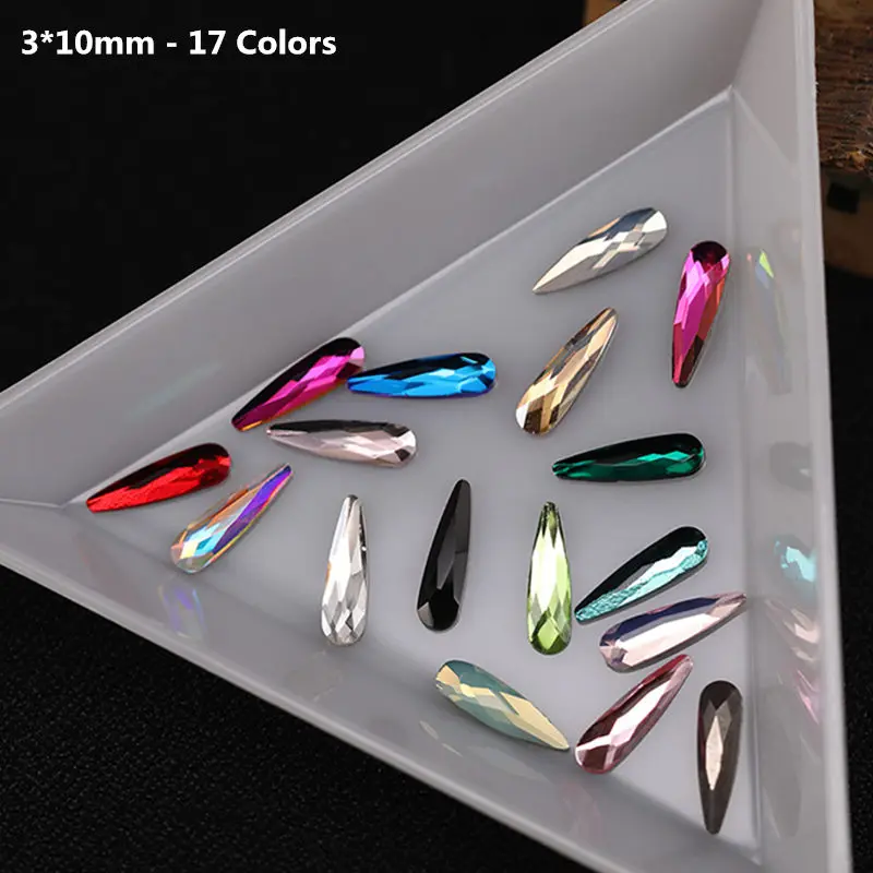 50 шт плоской задней крышки с капелькой слезинкой дизайн ногтей Стразы нейл арта