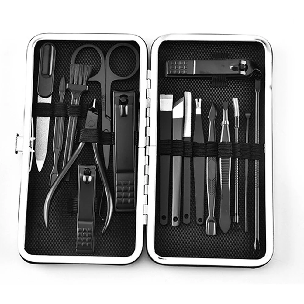 Нож маникюрный из нержавеющей стали для ногтей набор маникюра ножницы и рук 17 шт.