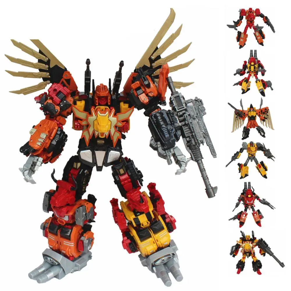 JINBAO 6 в 1 Опустошитель Predaking Трансформационные игрушки мальчик оверсайз 50 см робот автомобиль ко G1 модель аниме фигурка подарок игрушка для малыша