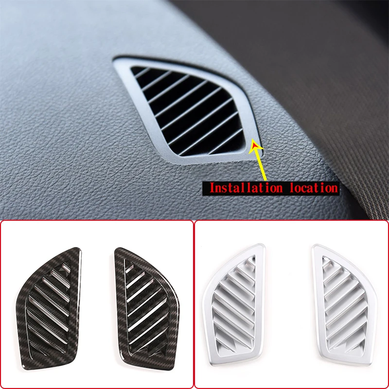 

ABS Chrome Car Interior Dashboard Air Outlet Vent Frame Cover Trim For BMW 2 Series Sedan 2014-2019 Auto Accessories Parts 2Pcs
