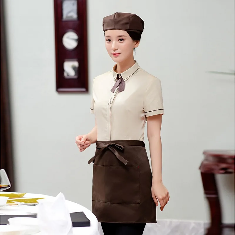 Отель рабочая одежда Летний ресторан официант Unfiorm короткий рукав мужская