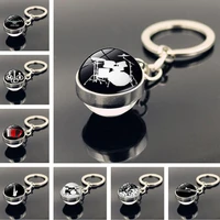 wg 1pc drum keychain cabochon time jewel glass ball keychain pendant music jewelry for lovers gift