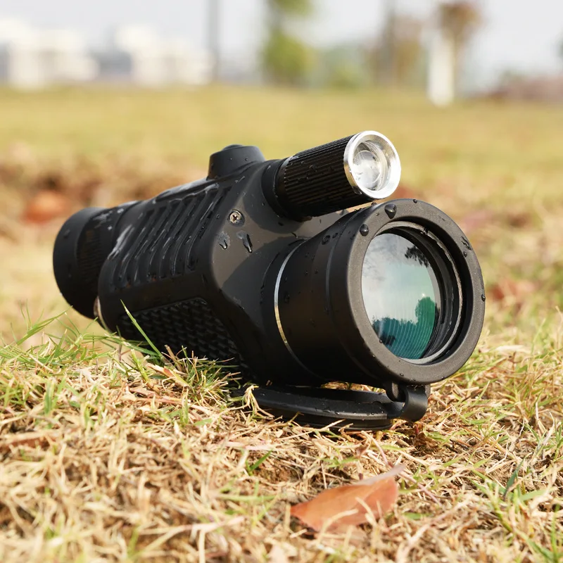 Новинка одиночный телескоп 10X40 очки с фонариком Высокая Мощность HD открытый