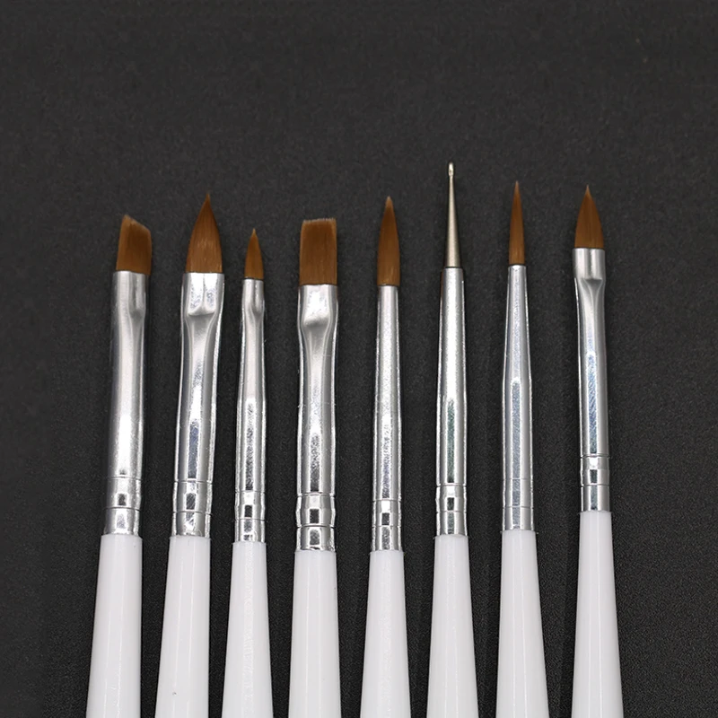 8 шт./1 комплект Zebra УФ-Гелевая Кисть для дизайна ногтей Раскрашивание маникюра