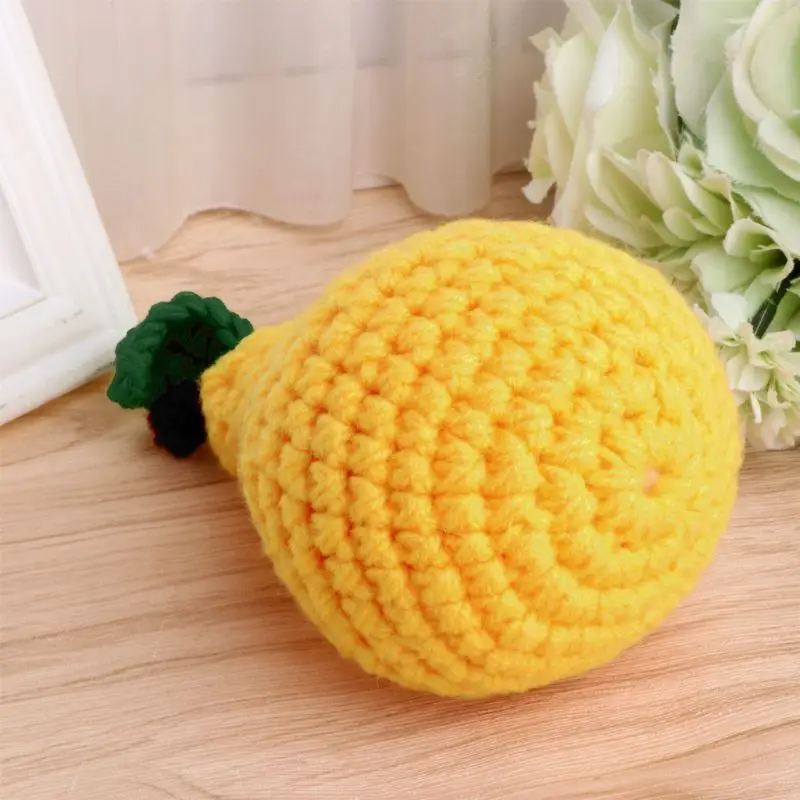 

2020 New lovely Baby Kids Children Crochet Knit Eggplant Toy Photography Props Equipment Eggplant Stuffed Toys