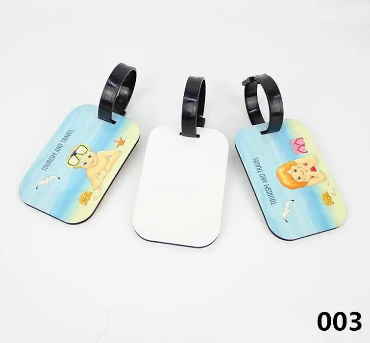 Double-sided Printed DIY Personalized MDF Sublimation Blank Luggage Tag Luggage Wood Board Travel Luggage Tag Blank #2021114