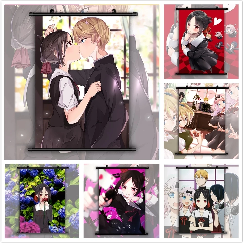 

Print Kaguya-sama Is War Shinomiya Pictures Canvas Home Decor Poster Plastic Scroll Hanging Painting Bedside Background Wall Art