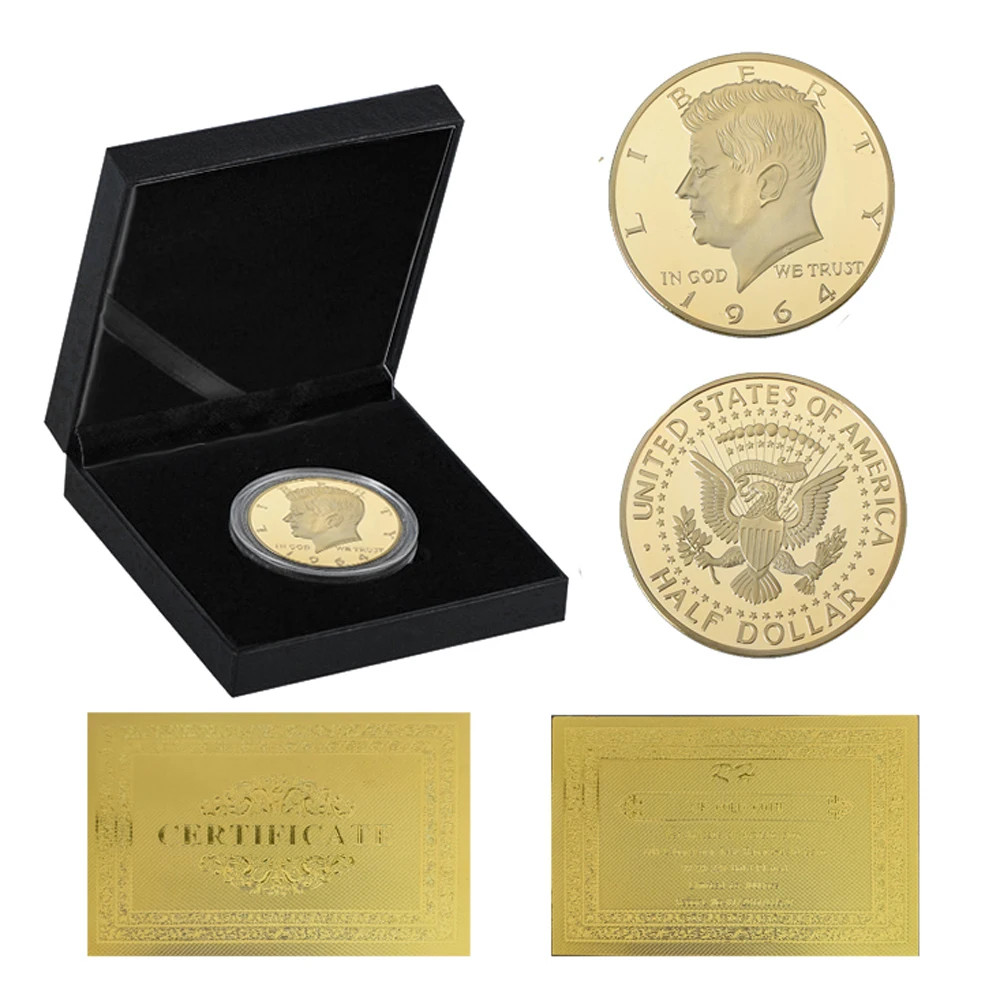 

United States 1964 Gold Coin 35th Presidents John Fitzgerald Kennedy Commemorative Collectibles W/ Luxury Box