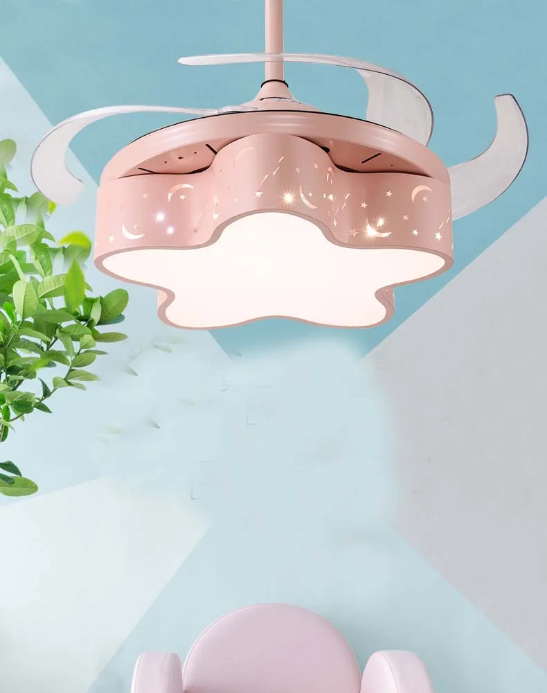 Светодиодный потолочный вентилятор 42 дюйма светильник для детской комнаты