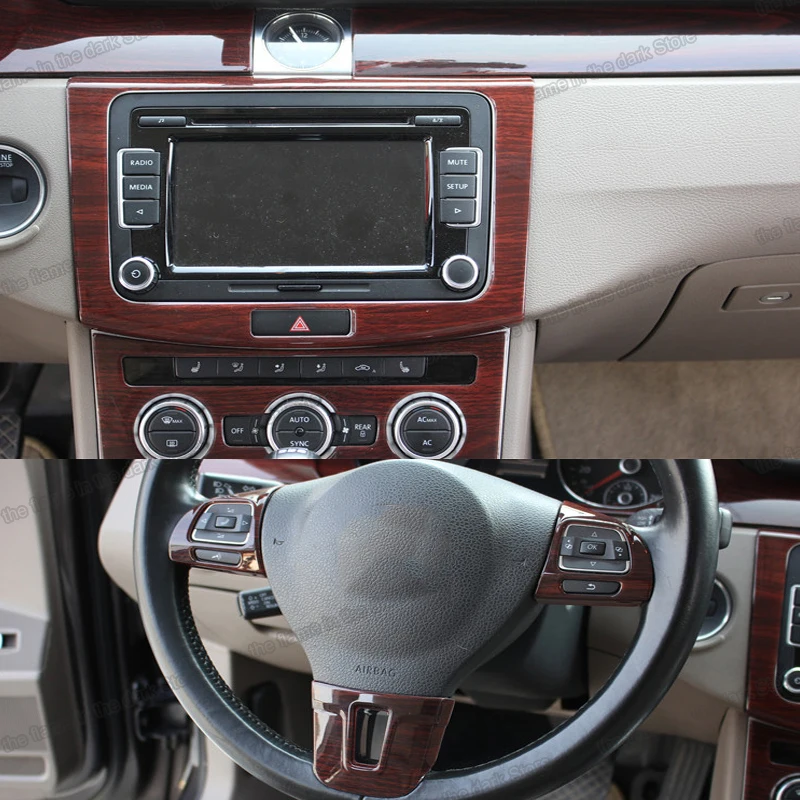 

Lsrtw2017 Wood Abs Car Center Control Gear Panel Media Frame for Volkswagen Vw Cc Arteon 2012 2013 2014 2015 2016 2017 2018