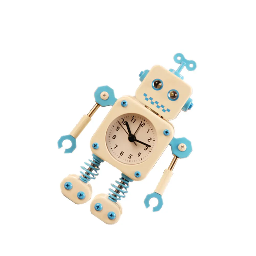 

Deformation Robot Alarm Clocks Creative Small Decor Alarm Clock Student Clock Alarm Lovely Children's Cartoon Metal Alarmclock