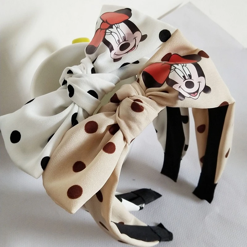 Обруч для волос в горошек с бантом Корейском стиле | Тематическая одежда и