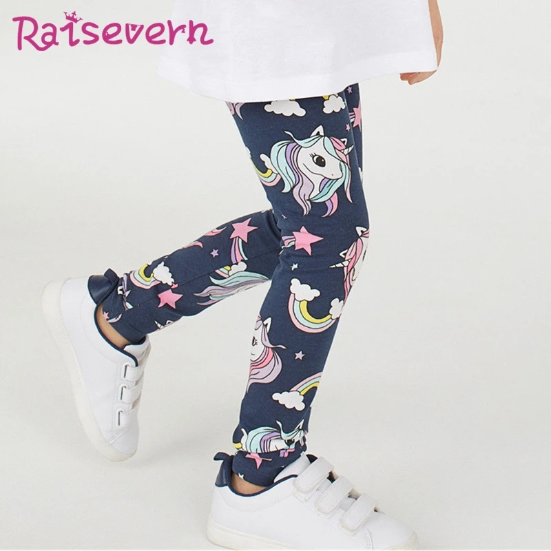 Raisvern/Детские леггинсы с принтом единорога обтягивающие штаны унисекс для