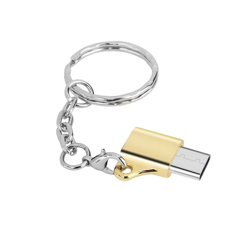 Золотой Type-C-USB портативный мини-адаптер для передачи данных и зарядки адаптер-конвертер высококачественный USB-C-USB адаптер 30OCT23 - Цвет: Золотой