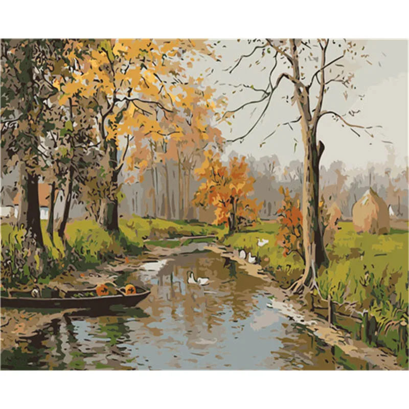 Картина BAISITE своими руками по номерам ручная роспись пейзаж Современная