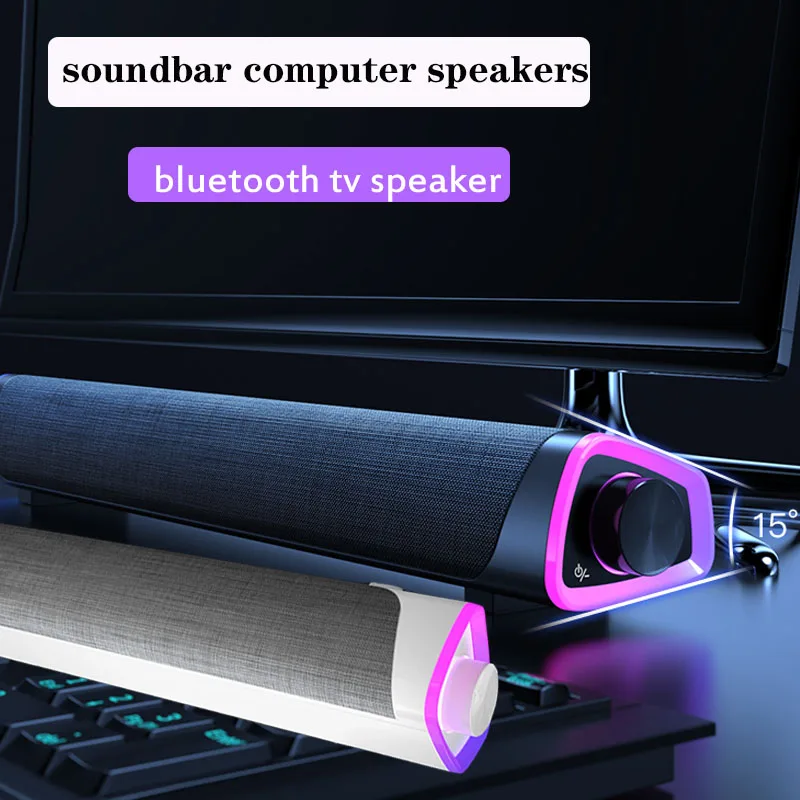 

Computer Wired Bluetooth Speakers Column Stereo Bass Home Theater Sound Bar USB Subwoofer for PC TV Phone Home Theater HIFI Som