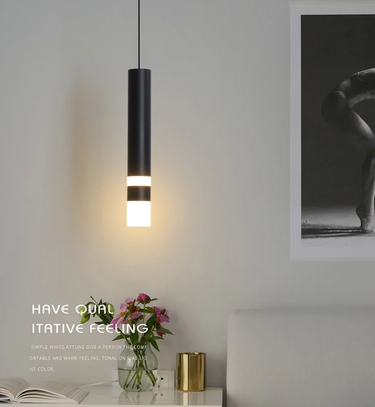 

led Pendant light Dual light sources shine up and down droplight fixture Kitchen Island Dining Room Shop Bar Counter Decoration