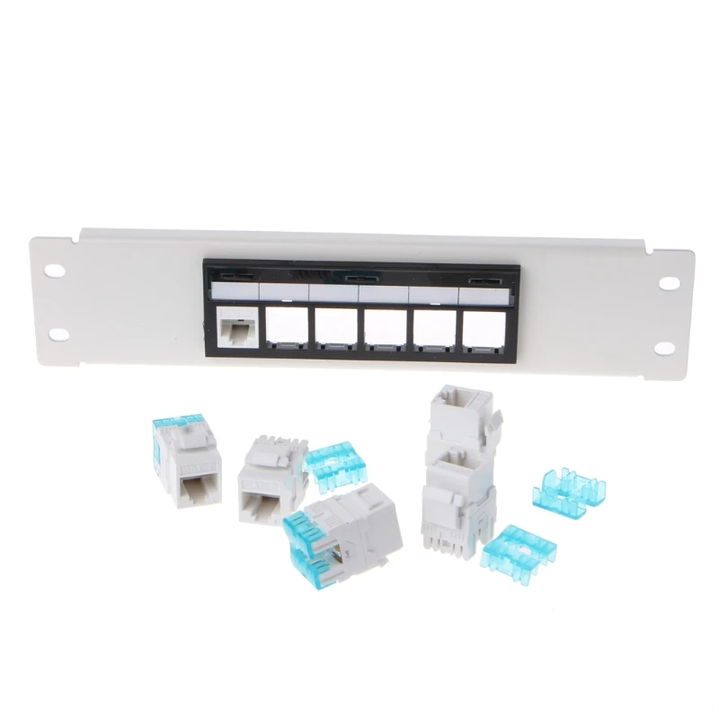 Соединительная панель с 6 портами RJ45 CAT6 рамка модулем Keyston разъем Jack|Сетевые