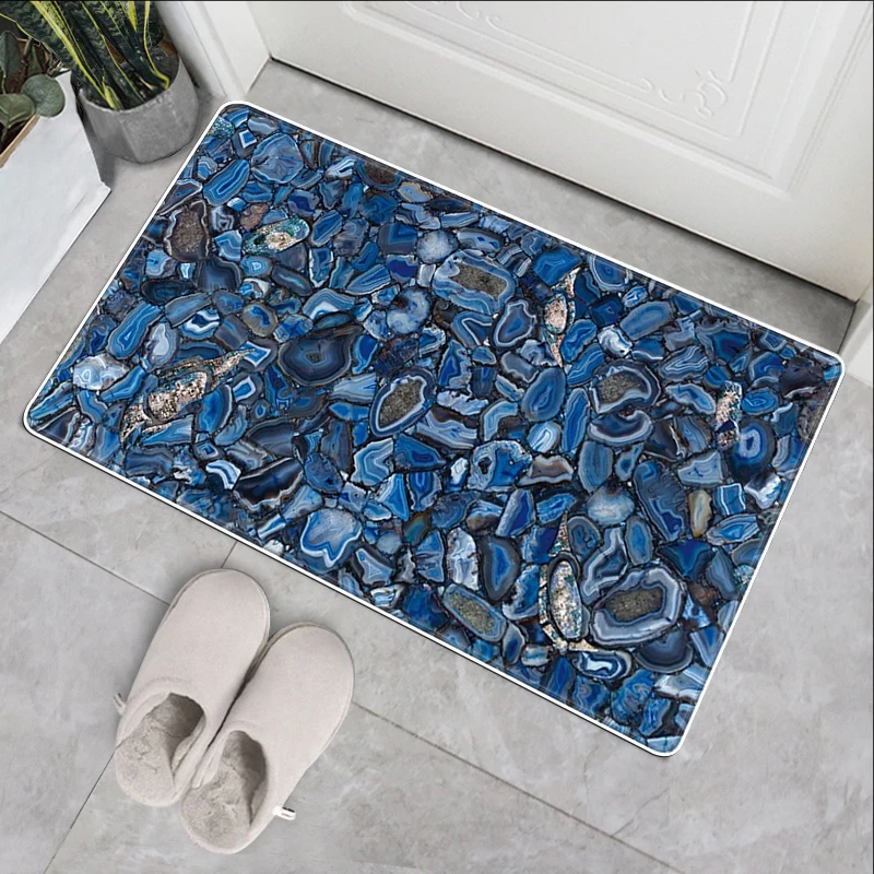 

Modern Cobblestone Home Bath Mat Doormat Rug Living Room Kitchens Non-Slip Kitchen Carpet Floor Mats Bathroom Mat Tapis Cuisine