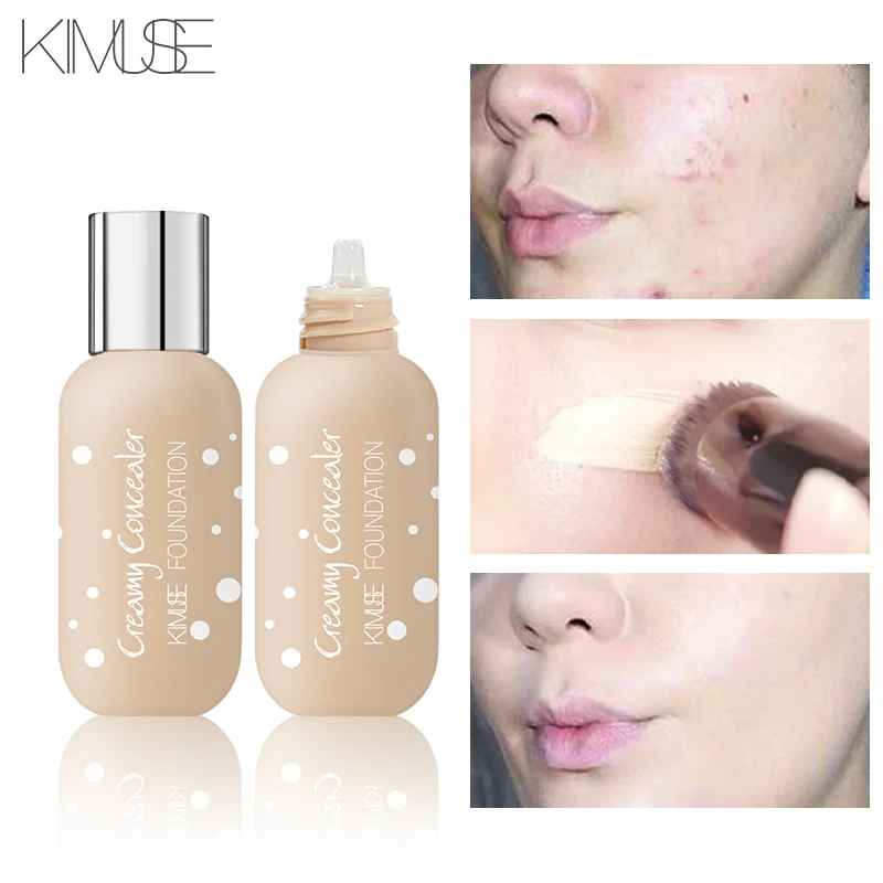 KIMUSE 24H Pro-Matte power износостойкая основа для макияжа maquiagem Профессиональный жидкий консилер водостойкий натуральный бренд