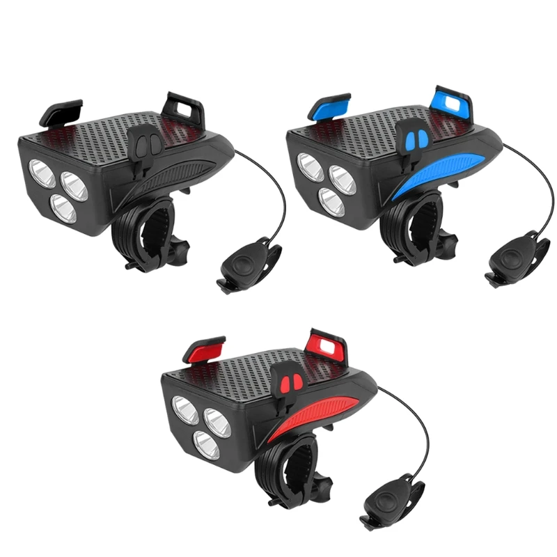 

MultiFunction 4 in 1 Bicycle Light Flashlight Bike Horn Alarm Bell MTB Headlight