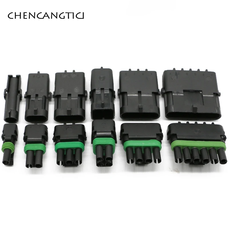 1 компл. 2 3 4 6 Pin Way Delphi GM автомобильный Женский Мужской Погодный блок электрическая
