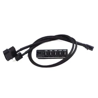 fan hub splitter 1 to 5 or 8 ports 4 pin pwm regulator 12v power cable hub adapter for cpu cooler case chasis cooling fan