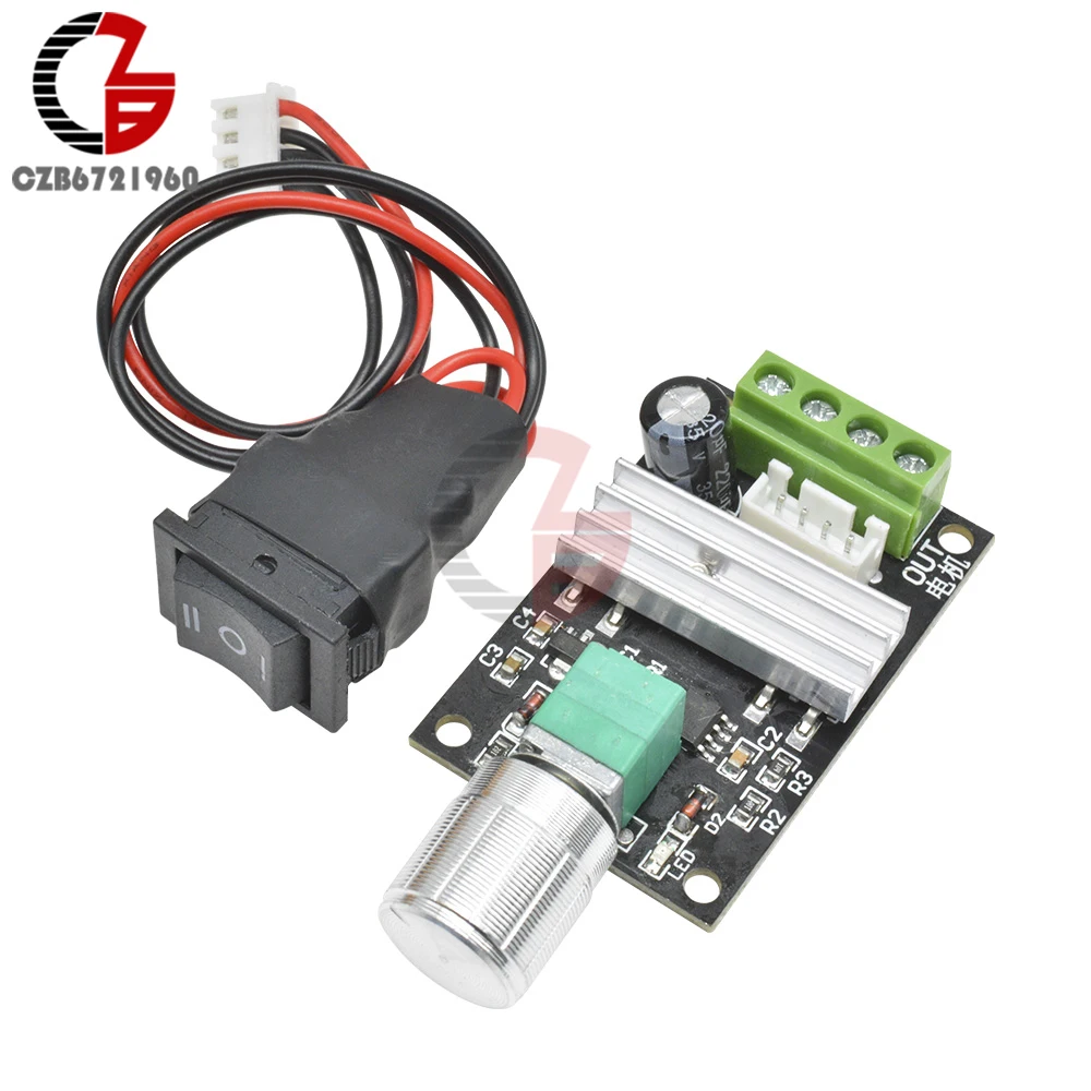 DC 12V 24V Напряжение регулятор 3A 80 Вт 1203BB контроллер скорости двигателя постоянного