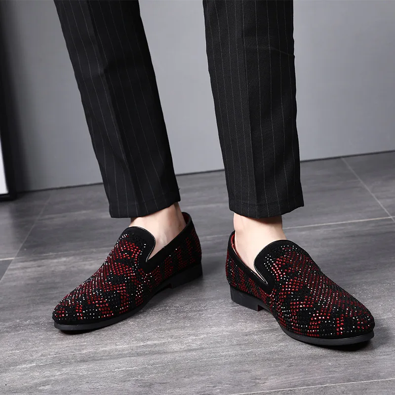 

feet covered with Diamond Men's shoes
